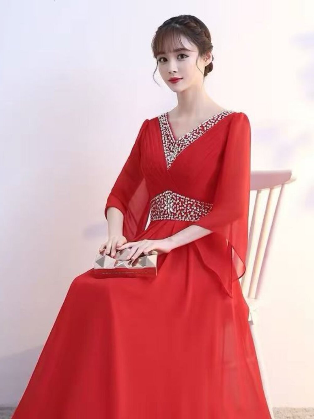 Beautiful Red sparkling dress Size 8